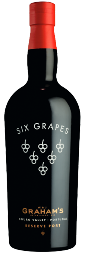 Graham's Six Grapes 20°, Portwein, Touriga Nacional, Touriga Franca, Tinto Barrocca, Tinta Roriz, Cao Rabigato