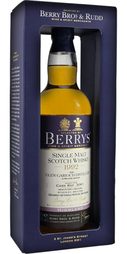 BB & R by Berry's Glen Garioch 1992 Cask 3061 56°, Single Malt Whisky