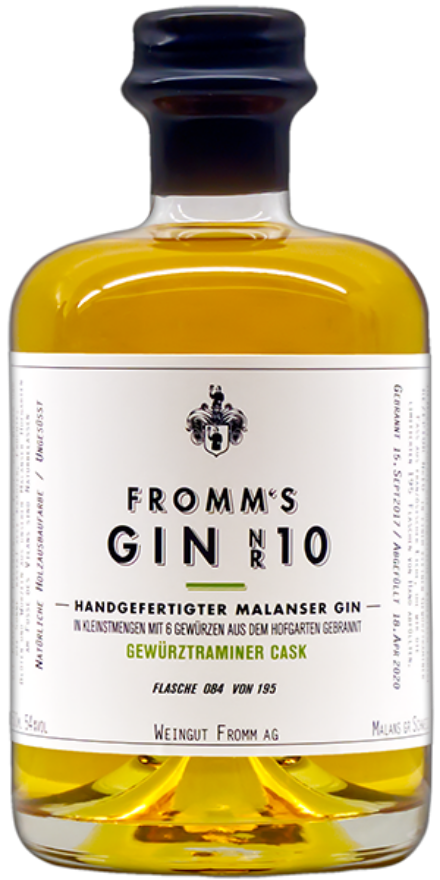 Fromm's  Gin Nummer 10, 45°, Gewürztraminer Cask
Weingut Fromm, Malans