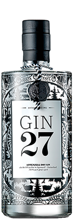 Gin 27 Appenzell Dry Gin 43°, Appenzell, Schweiz