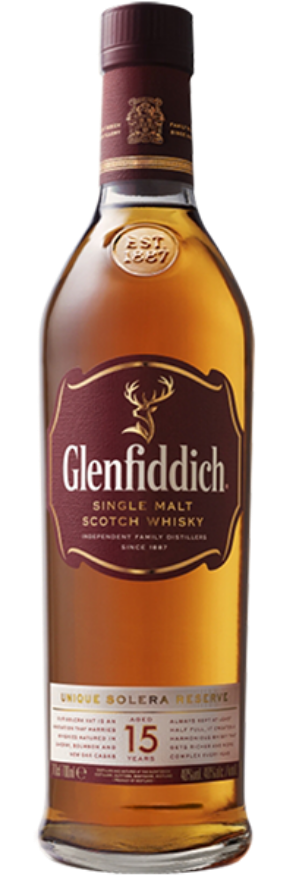 Glenfiddich 15 years Our Solera 40°, Single Malt Whisky