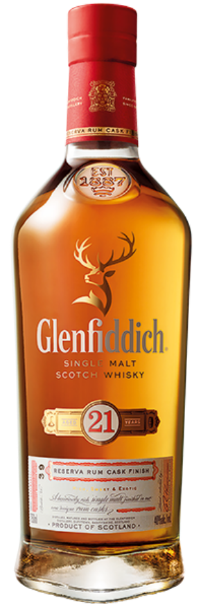 Glenfiddich 21 years Rum Cask Finished 40°, Single Malt Whisky