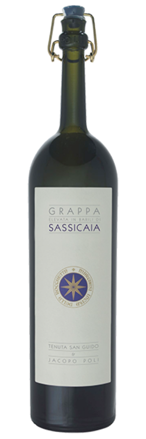 Grappa di Sassicaia 40° Jacopo Poli, Cabernet Franc, Cabernet Sauvignon