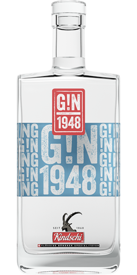 Kindschi Premium Gin 1948 48°, Schiers, Graubünden, Schweiz