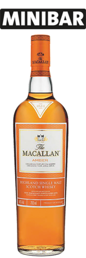 Macallan Amber 40°, Speyside Single Malt Whiskyt - Minibar 12x5cl