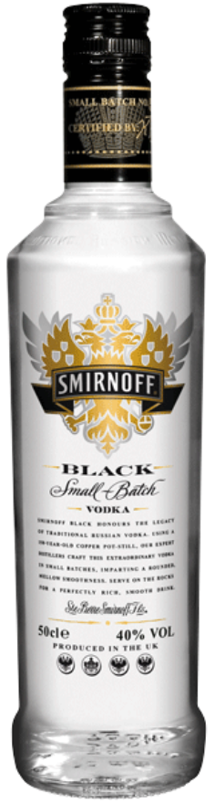 Smirnoff Black Vodka 40°, Russian Vodka
