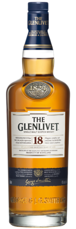The Glenlivet Pure Malt 18 years old 40°, Single Malt Whisky