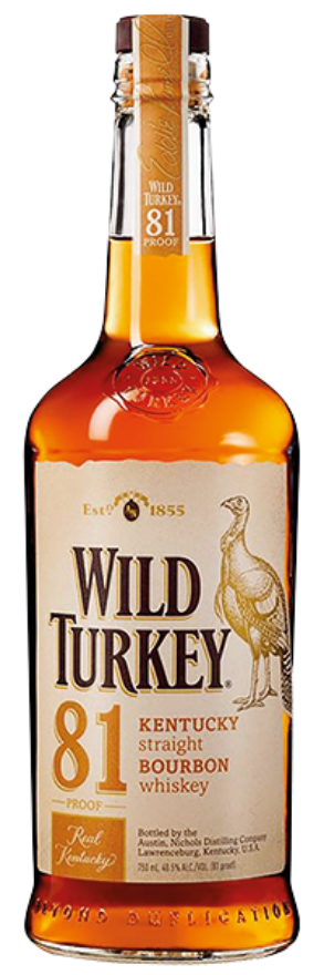 Wild Turkey  81 Proof Bourbon 40.5°, Kentucky