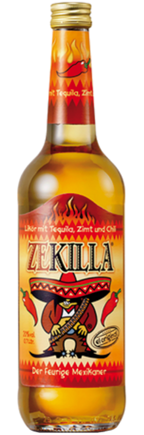 Zekilla 20°, Tequila-Zimt Likör mit Chili