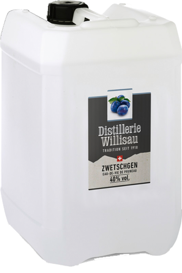 Zwetschgen Original Willisauer 40°, Schweizer Produkt, 10 Liter Bidon
