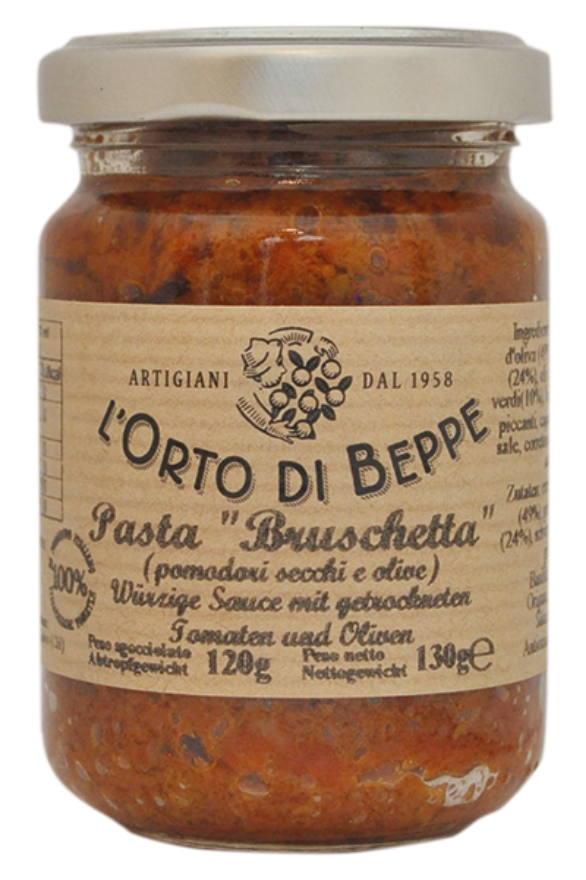Paste Bruschetta L`Orto Beppe, 130gr Paste Bruschetta L`Orto Beppe, 130gr