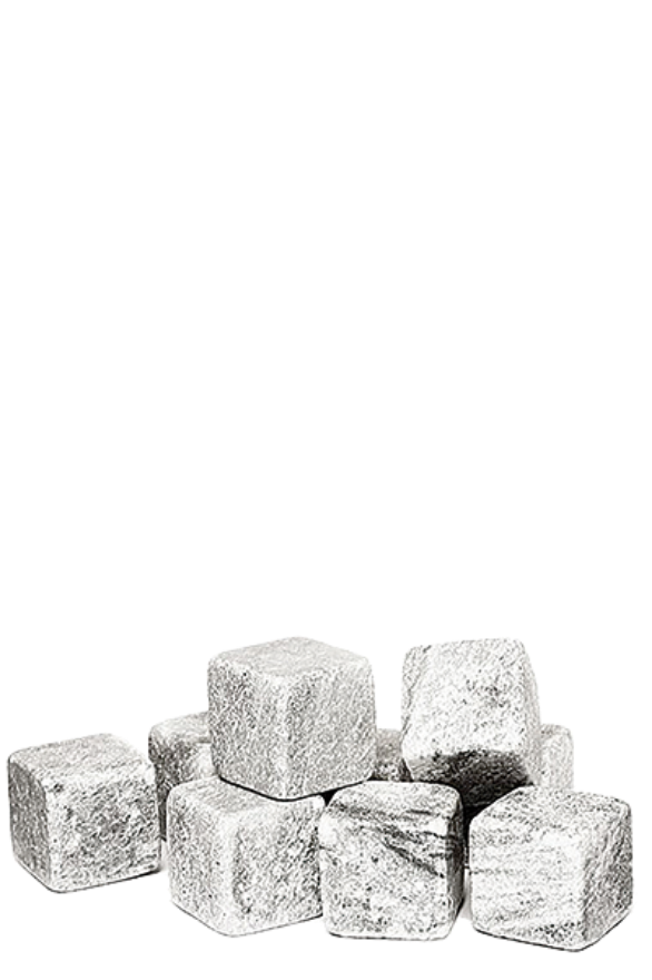 Whisky Kühlsteine (Drink Stones), Set mit neun Steinen