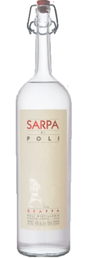 Grappa Sarpa di Poli 40° Jacopo Poli, Merlot e Cabernet, Merlot, Cabernet Franc, Cabernet Sauvignon