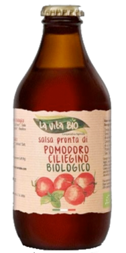 BIO Salsa pronta di pomodoro ciliegino, 330gr, L'Orto Beppe