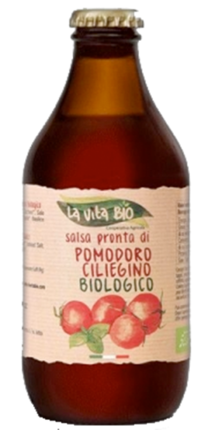 BIO Salsa pronta di pomodoro ciliegino, 330gr BIO Salsa pronta di pomodoro ciliegino, 330gr