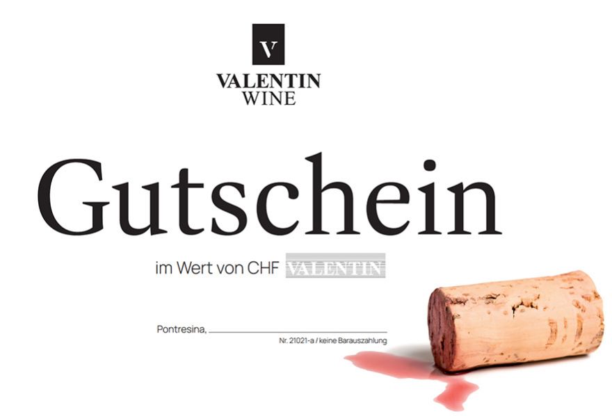 Gutschein  Fr. 20.00, Valentin Vinothek