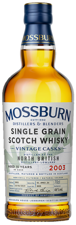 Mossburn Vintage Cask No. 24 15 years 46°, North British Single Malt Scotch Whisky