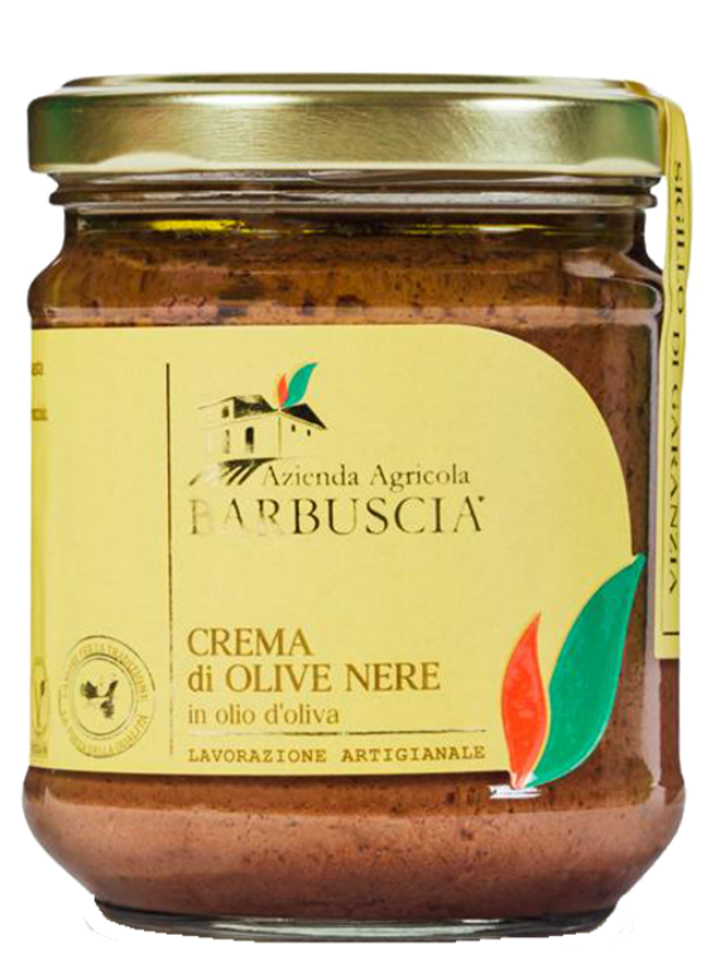Barbuscia Crema di olive nere in olio d'oliva Barbuscia Crema di olive nere in olio d'oliva