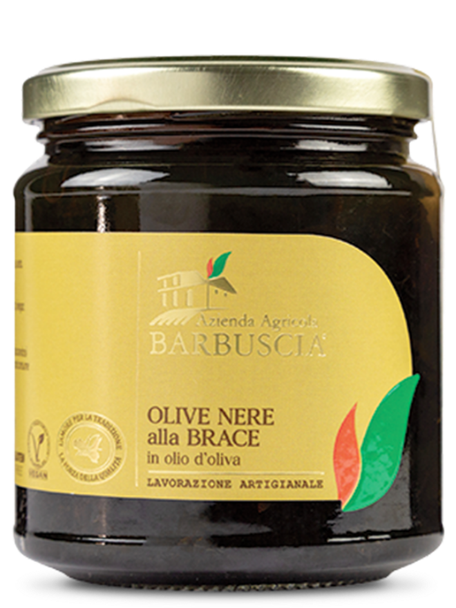 Barbuscia Olive Nere alla Brace in olio d'oliva, Azienda Agricola Barbuscia