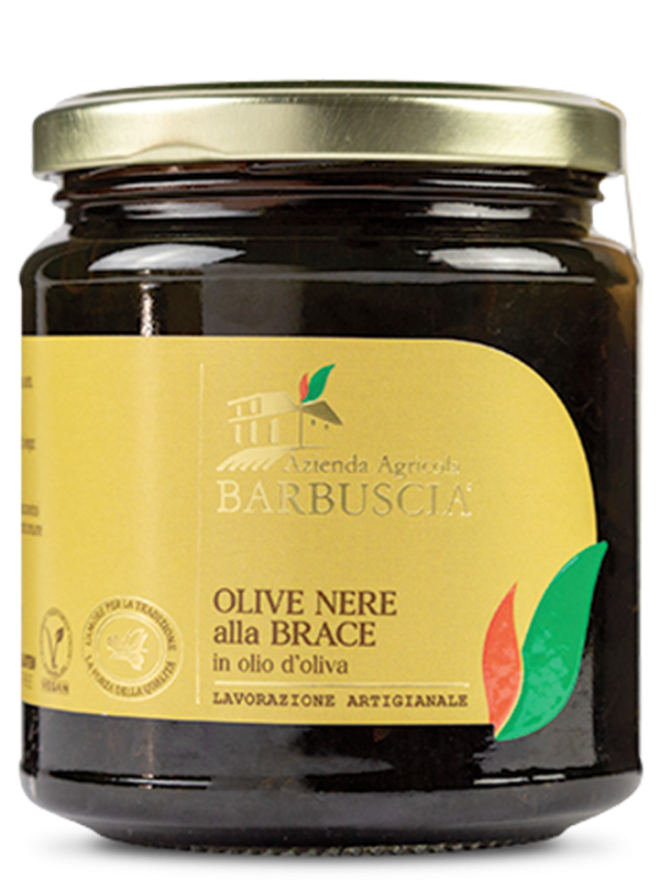 Barbuscia Olive Nere alla Brace in olio d'oliva Barbuscia Olive Nere alla Brace in olio d'oliva