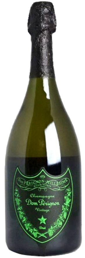 Dom Pérignon "Label Luminous" Blanc 2005, Limited Edition for night-gastronomy, Pinot Noir, Chardonnay, James Suckling: 96, Falstaff: 96, Robert Parker: 95, Wine Spectator: 95
