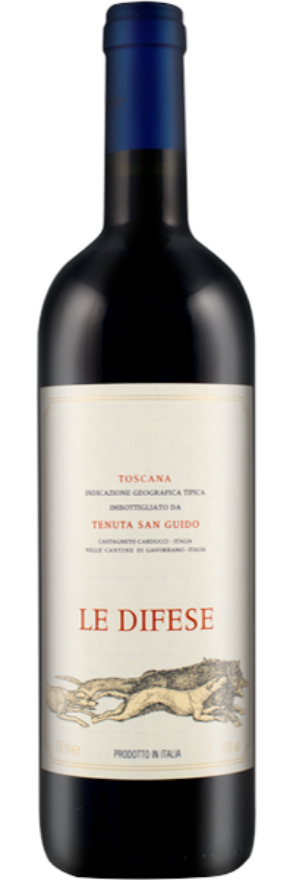 Le Difese 2020 Tenuta San Guido, Bolgheri DOC, Cabernet Sauvignon, Sangiovese, Toscana, Robert Parker: 88, Wine Spectator: 88