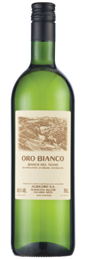 Oro Bianco Ticinese 2019 Agriloro, Ticino DOC, Merlot, Chasselas, Chardonnay, Tessin
