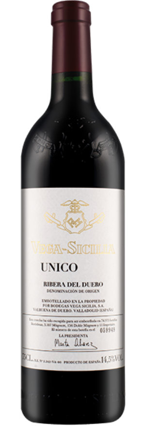 Vega Sicilia Unico Gran Reserva 2009, Ribera del Duero DO, Tempranillo, Cabernet Sauvignon, Robert Parker: 98, Wine Spectator: 95