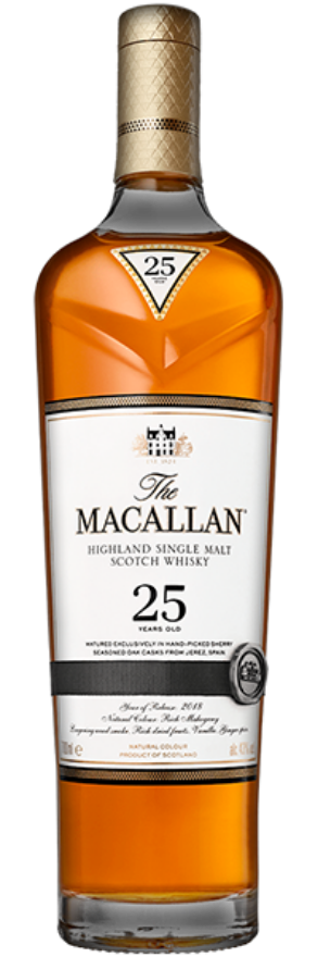 Macallan 25 years Sherry Oak  43°, Speyside Single Malt Whisky