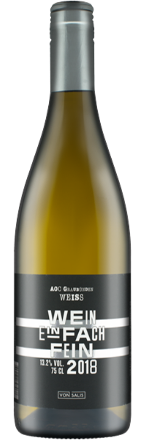 Wein einfach fein Cuvée Weiss 2021 von Salis, AOC Graubünden, Sauvignon Blanc, Chardonnay, Viognier, Graubünden