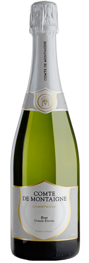 Comte de Montaigne Grande Réserve Brut, Champagne, Pinot Noir, Chardonnay