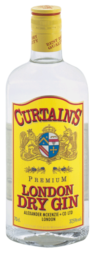 Curtain's London Dry Gin 37°, 10-Liter Bidon