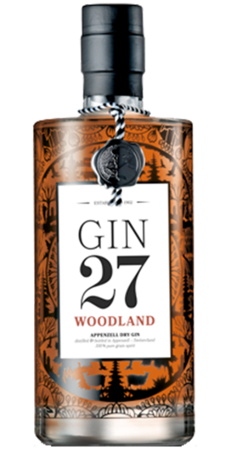 Gin 27 Woodland Appenzell Dry Gin 43°, Appenzell, Schweiz