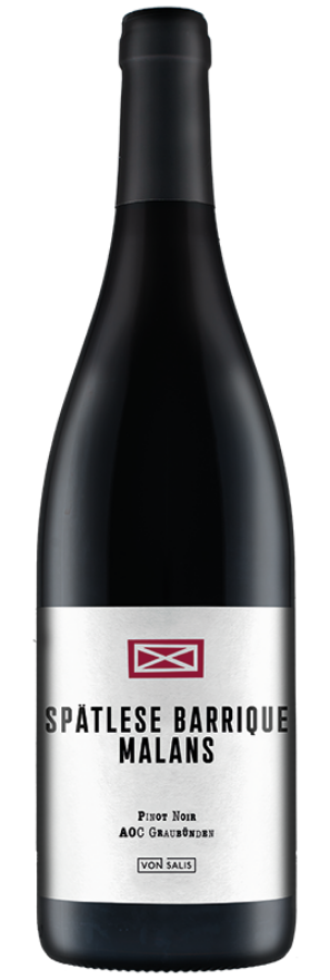 Malanser Spätlese Barrique 2021 von Salis, AOC Graubünden, Pinot Noir, Graubünden, Grand Prix de Vin Suisse: 1, Mondial des Pinots: 1, Falstaff: 88