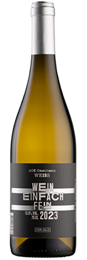 Wein einfach fein Cuvée Weiss 2024 von Salis, 75cl, AOC Graubünden, Sauvignon Blanc, Chardonnay, Viognier, Graubünden