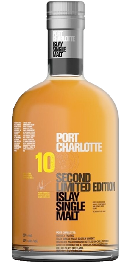 Bruichladdich Port Charlotte 10y 2nd Edition 50°, 70cl, Isle of Islay Single Malt
