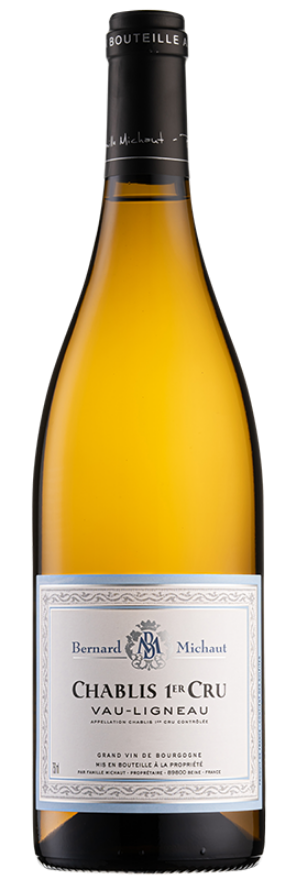 Chablis 1er Cru 2023 Domaine Bernard Michaut, 75cl, Vau-Ligneau, Chablis AOC, Chardonnay, Burgund