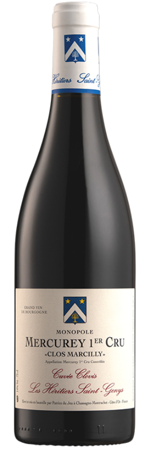Mercurey Clos Marcilly Clovis 2022 Saint Genys, 75cl, Monopole, Mercurey 1er Cru Rouge, Pinot Noir, Burgund