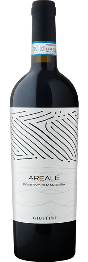Primitivo Areale 2024 Tenuta Giustini, 75cl, Primitivo di Manduria DOP, Primitivo, Apulia