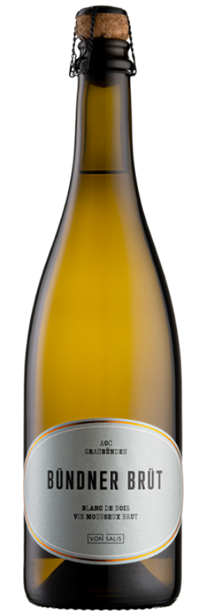 Bündner Brüt 2025 von Salis, 75cl, Blanc de Noir Vin Mousseux, AOC Graubünden, Pinot Noir