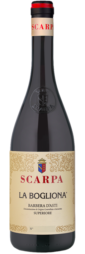 Barbera d`Asti La Bogliona 2021 Scarpa, 75cl, Barbera d`Asti Superiore DOCG, Barbera, Piemont