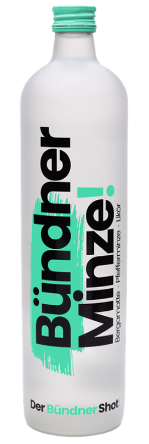 Bündner Minze Likör 16.5°, 70cl